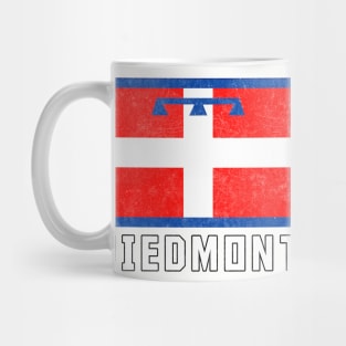 Piemonte / Piedmont Italia Flag Vintage Look Design Mug